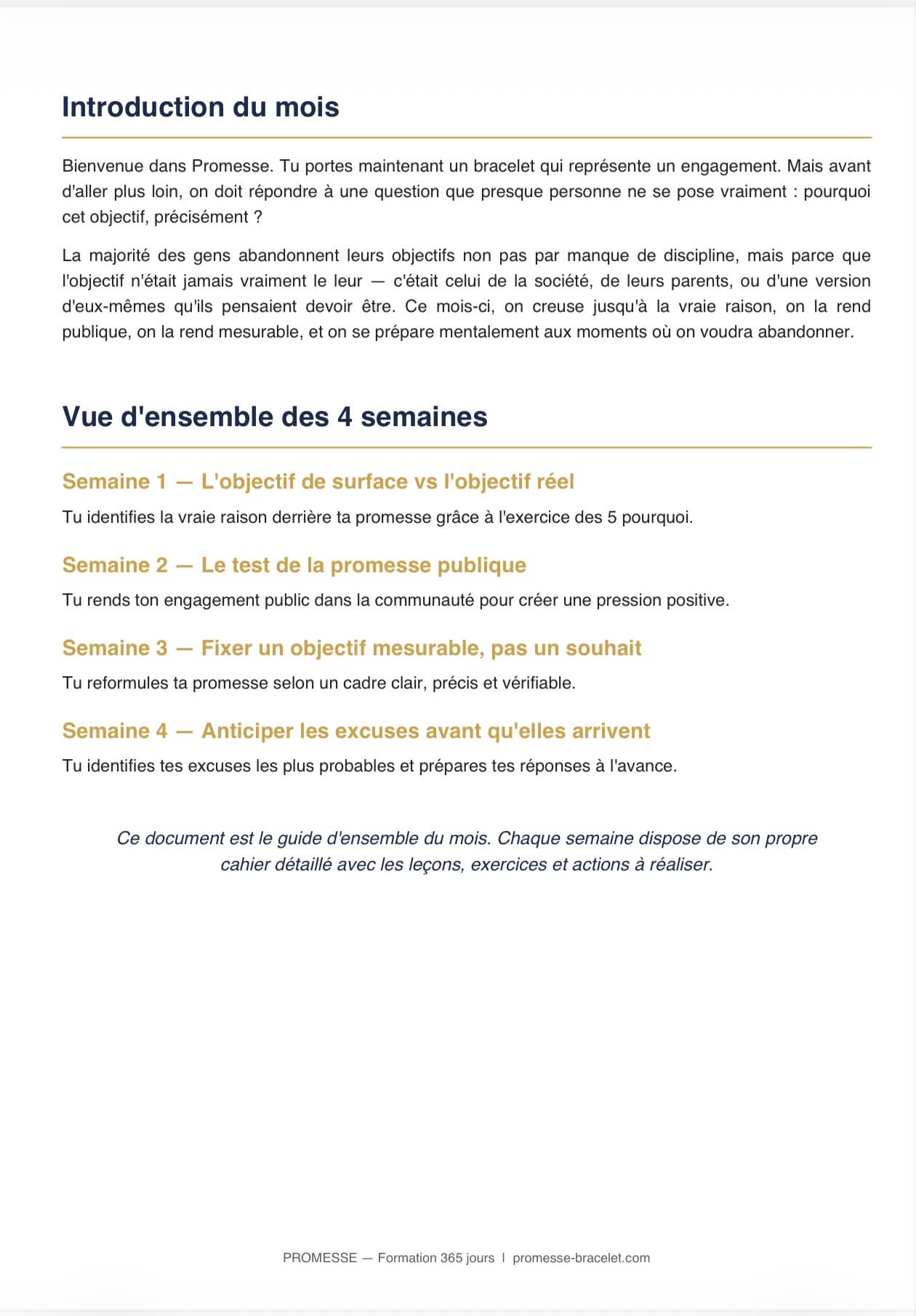 Aperçu d'un cahier
